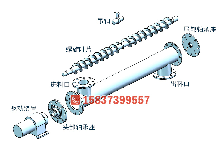 管式螺旋輸送機結構